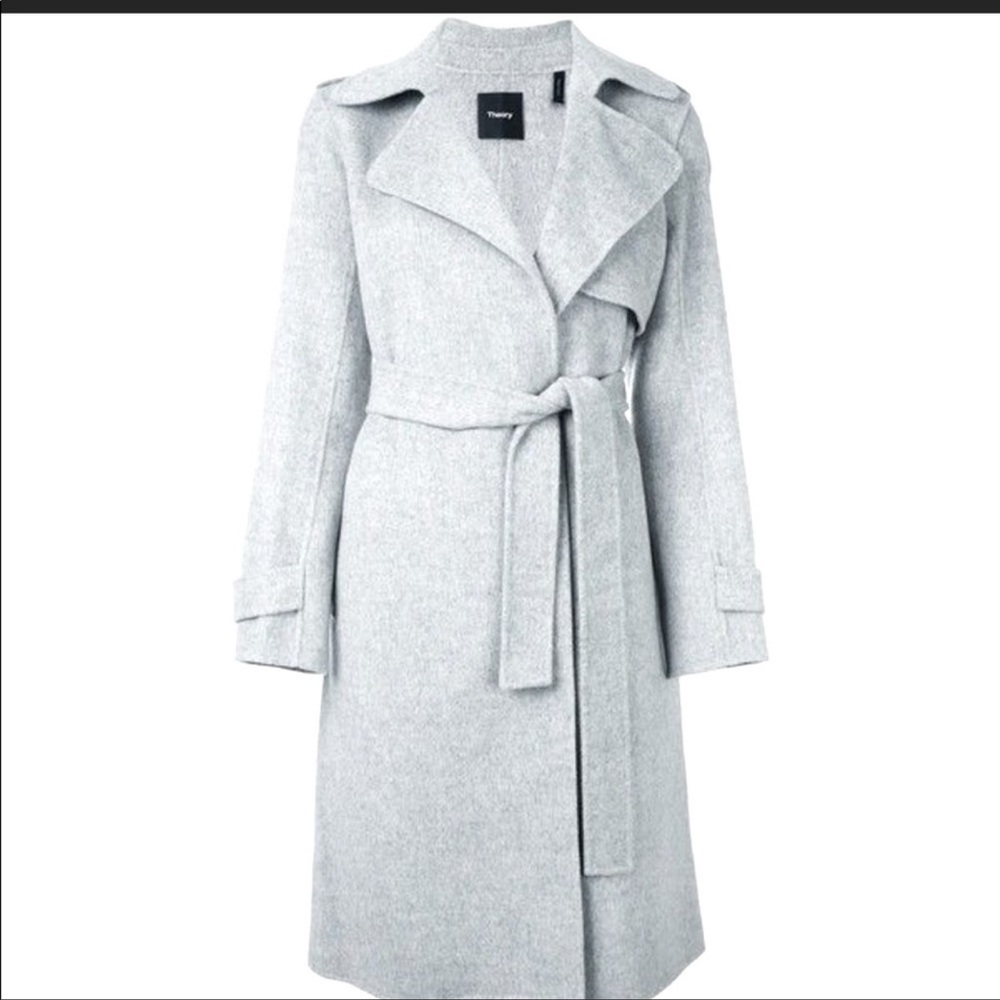 Theory wool and cashmere trench coat
